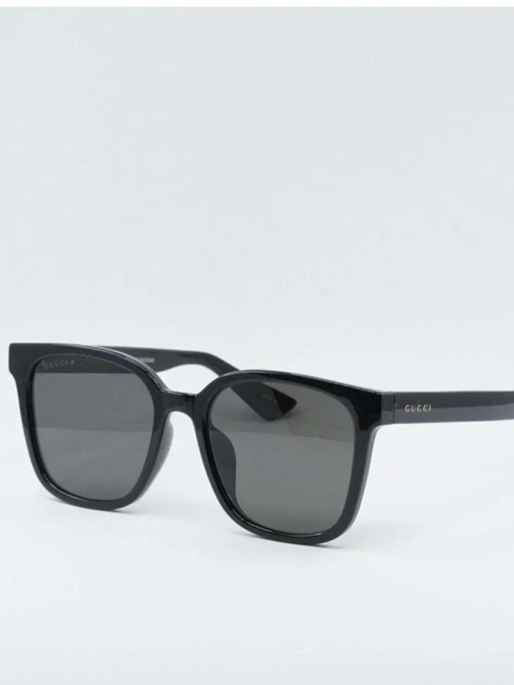 Gucci GG1346SK 002 Sunglasses Black Square Frame, Brown Polarized Lenses